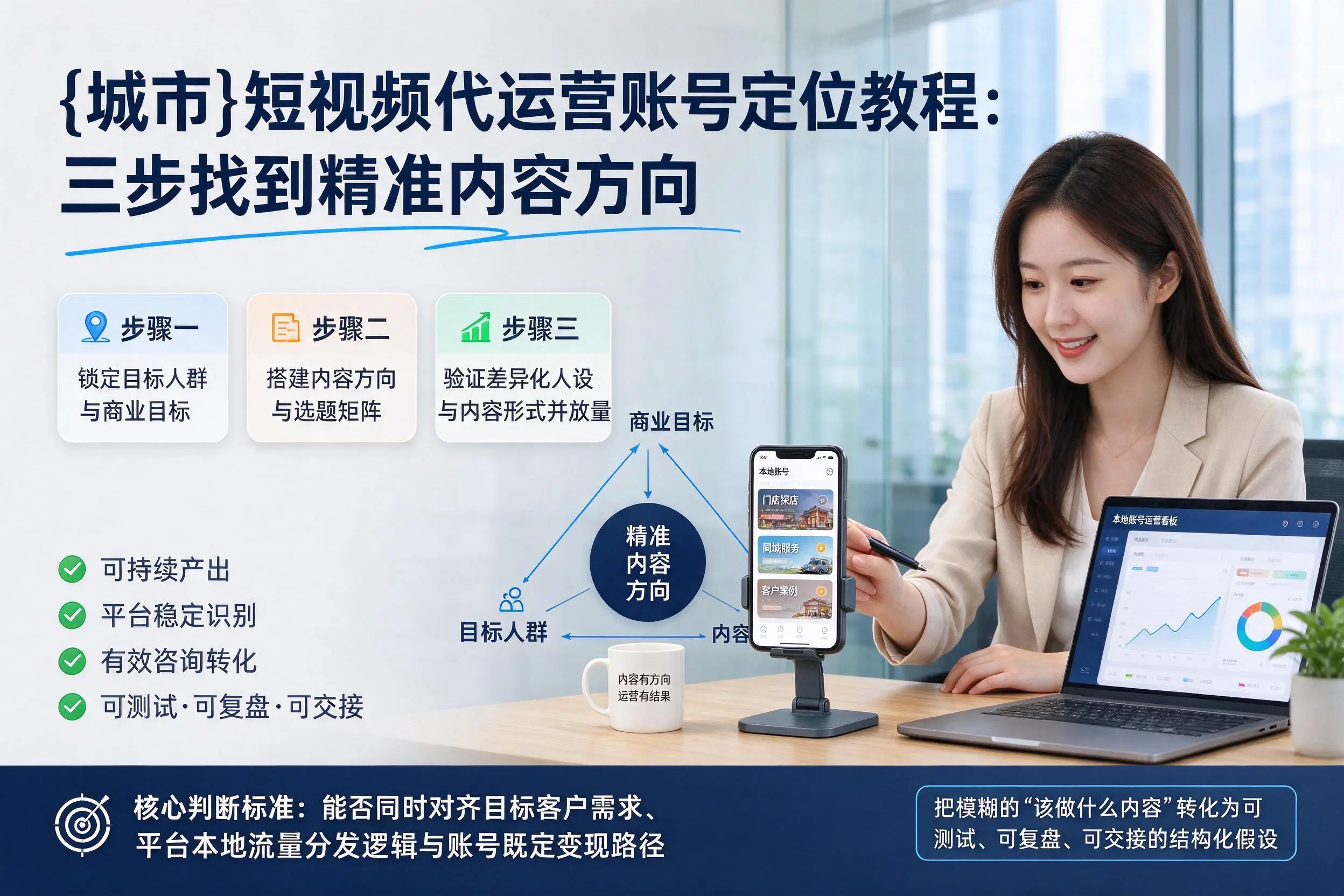 海东短视频代运营账号定位教程:三步找到精准内容方向