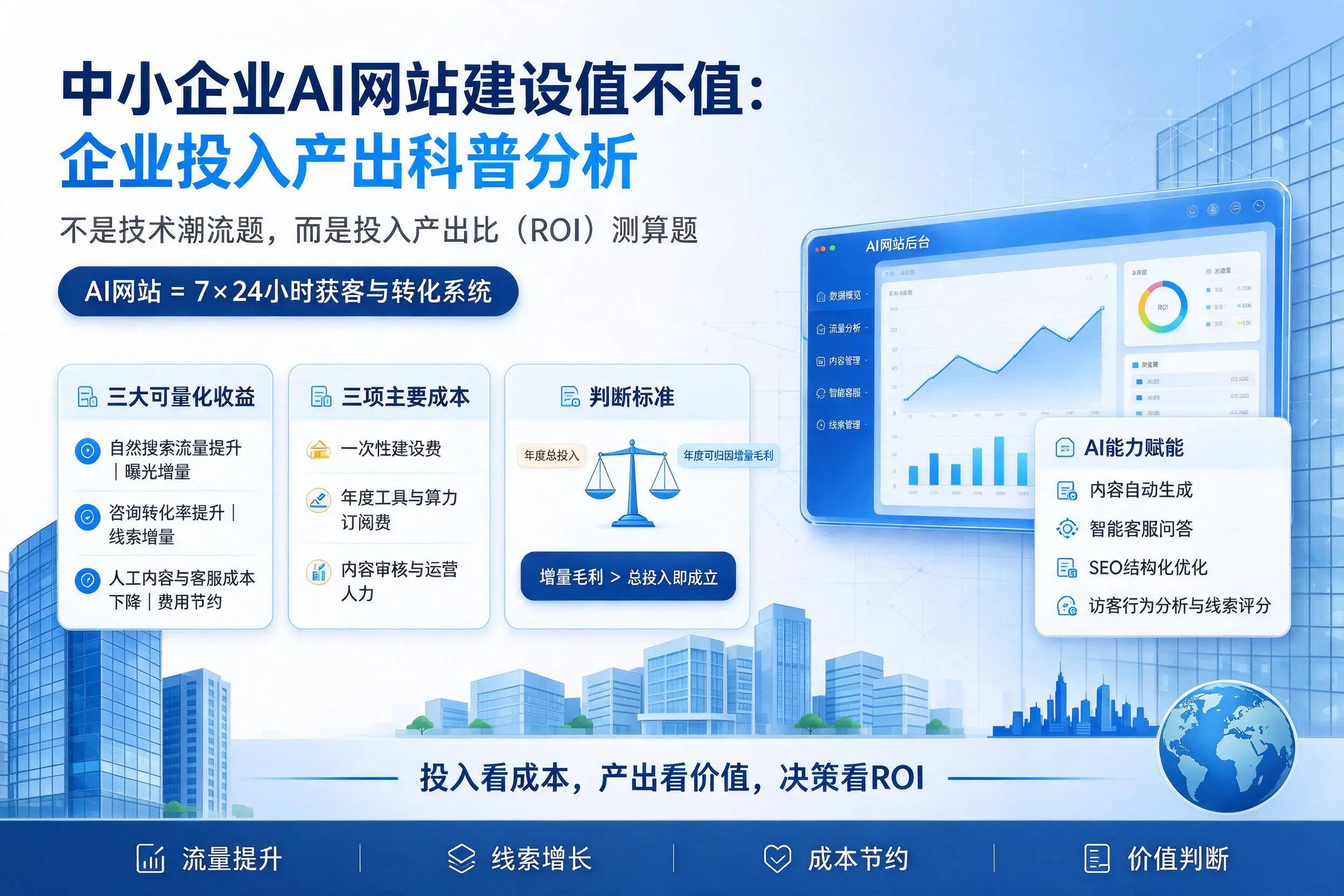 中小企业AI网站建设值不值：海东企业投入产出科普分析