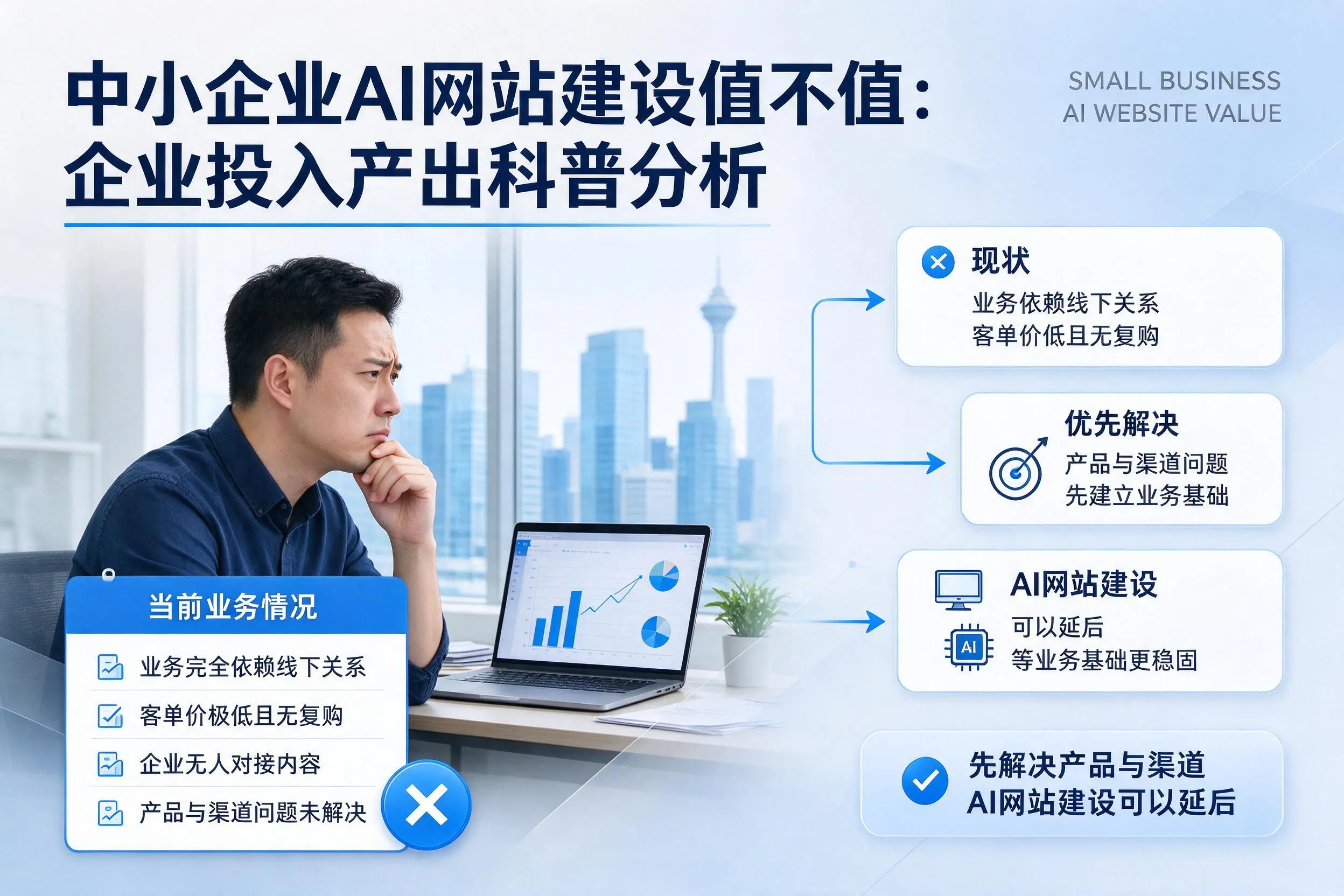 中小企业AI网站建设值不值：海东企业投入产出科普分析