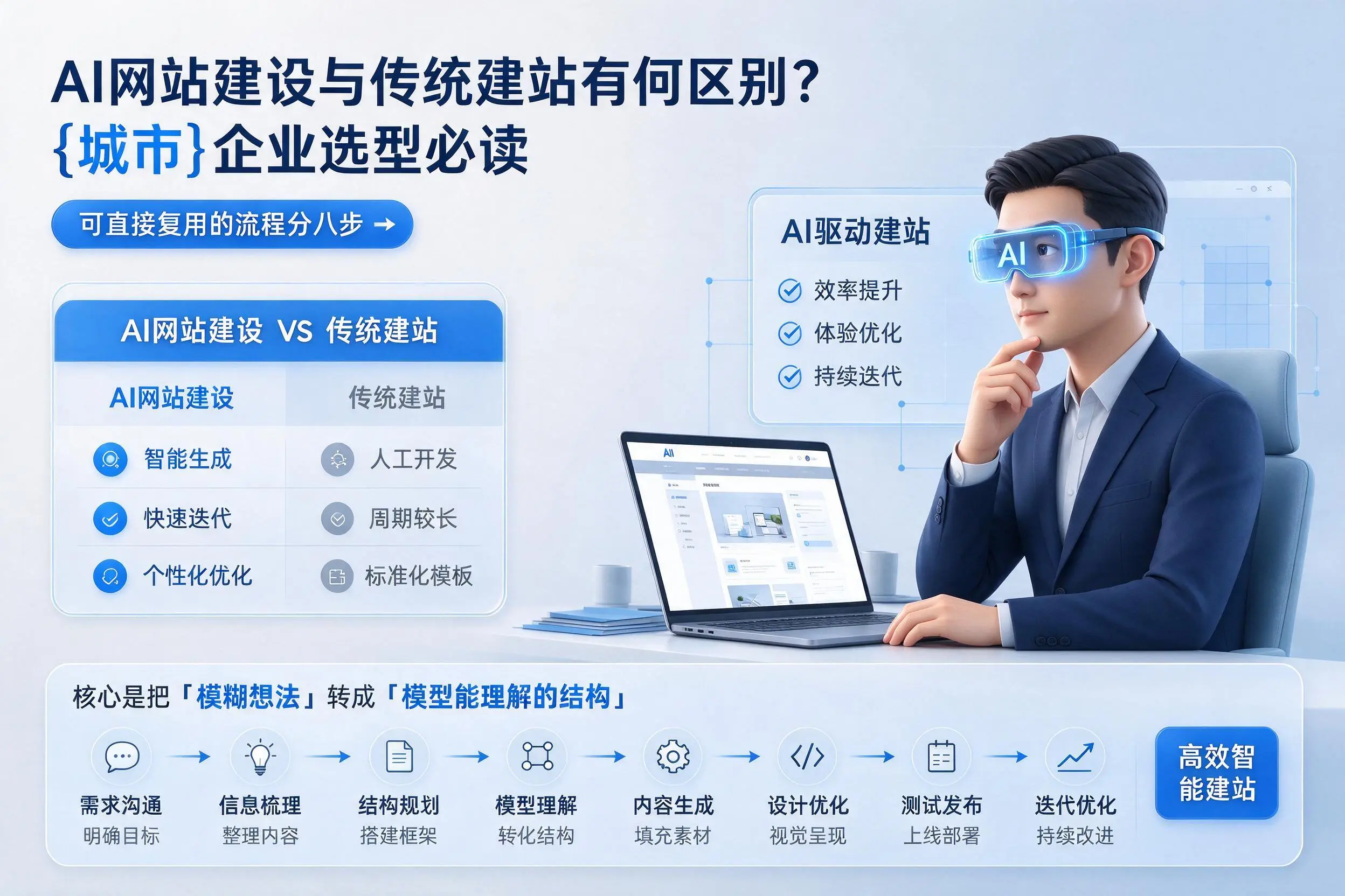 AI网站建设与传统建站有何区别?海东企业选型必读