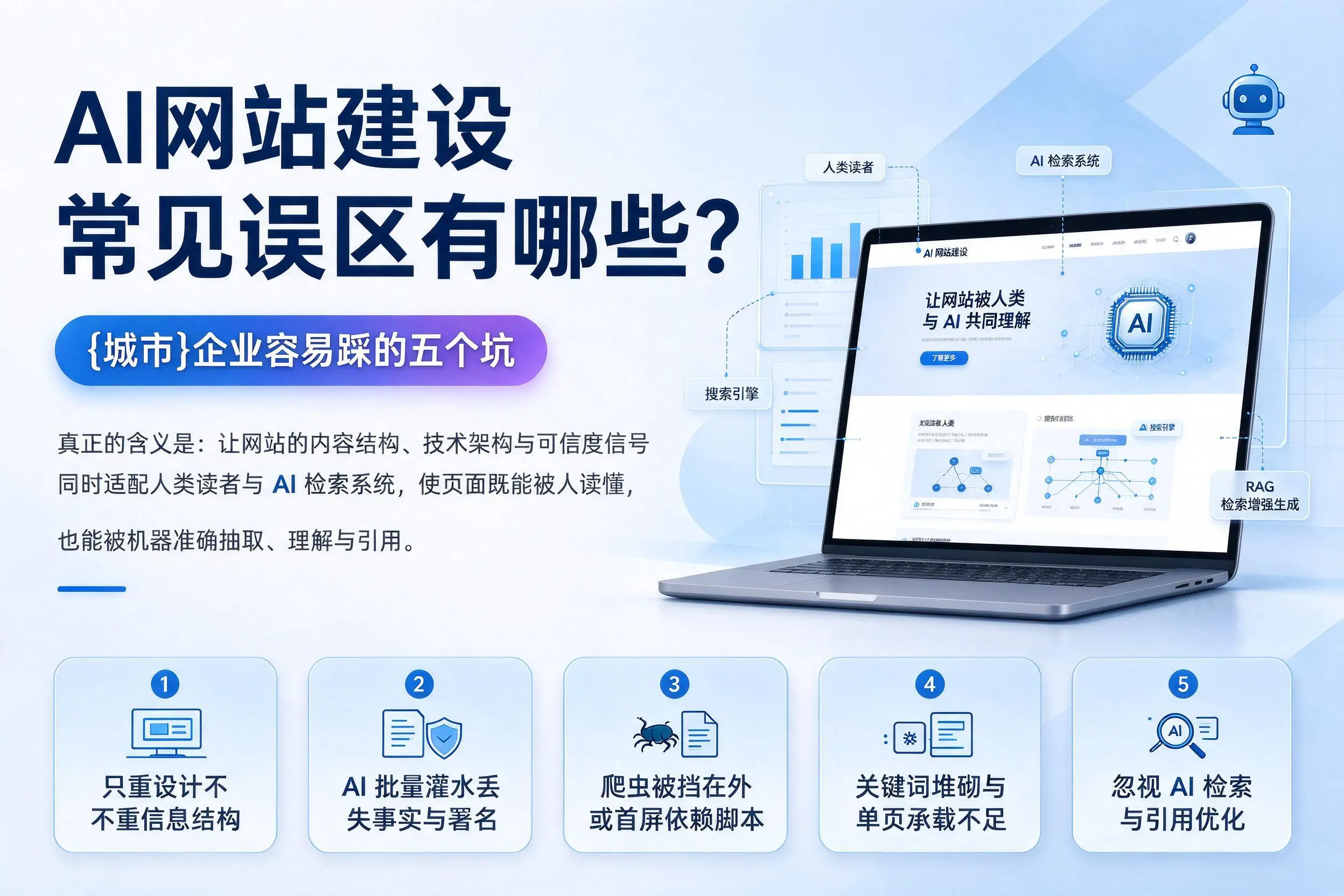 AI网站建设常见误区有哪些？海东企业容易踩的五个坑