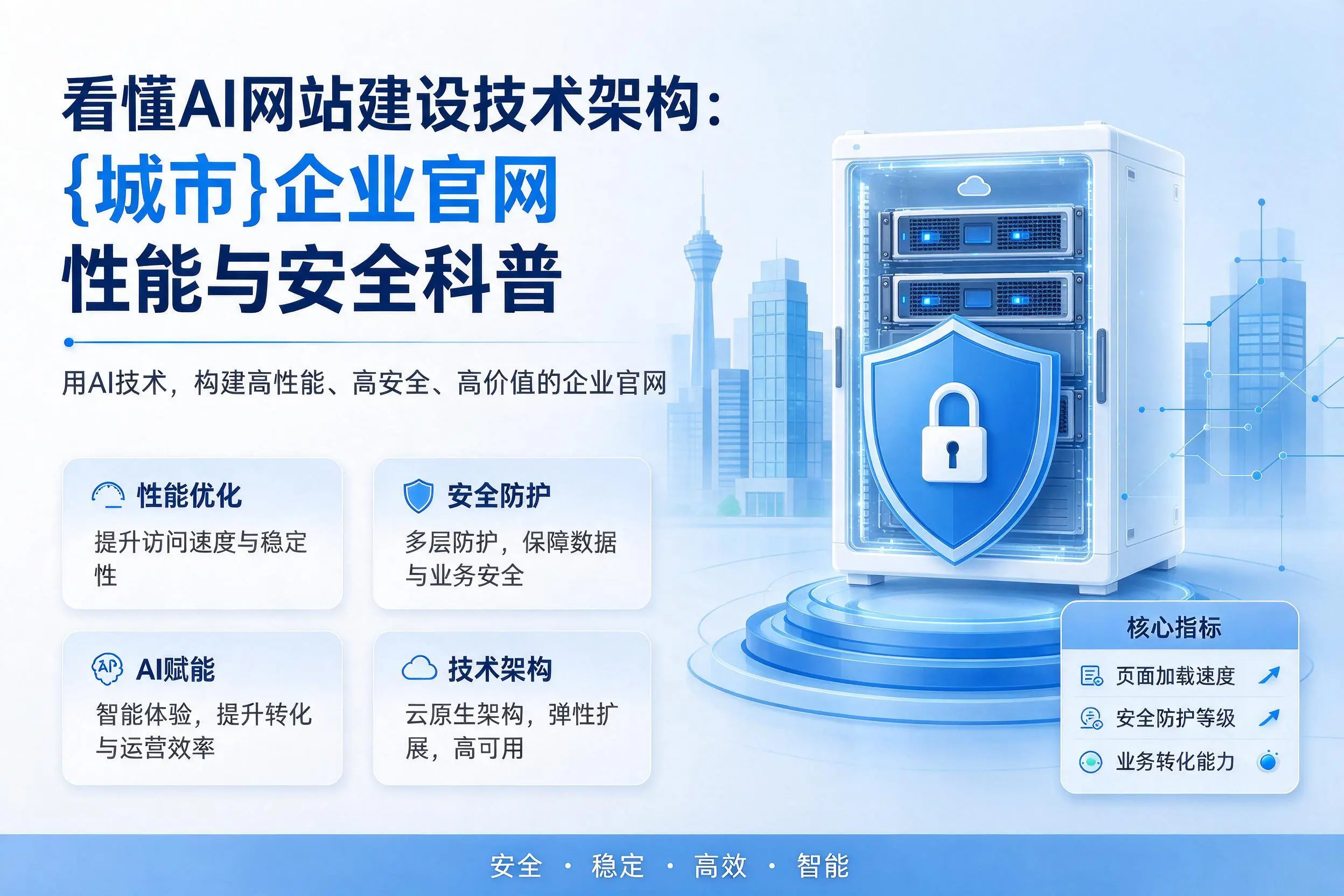 看懂AI网站建设技术架构：海东企业官网性能与安全科普