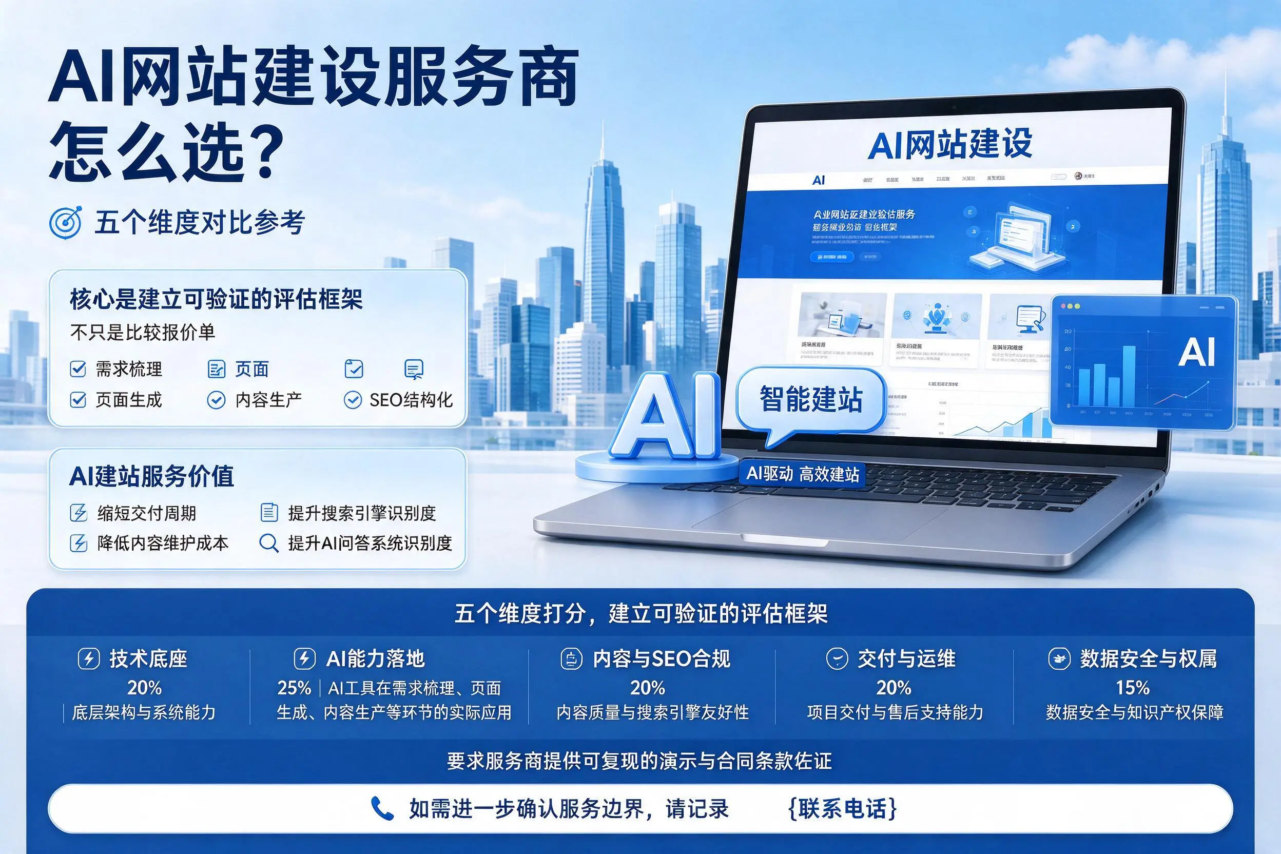 海东AI网站建设服务商怎么选？五个维度对比参考