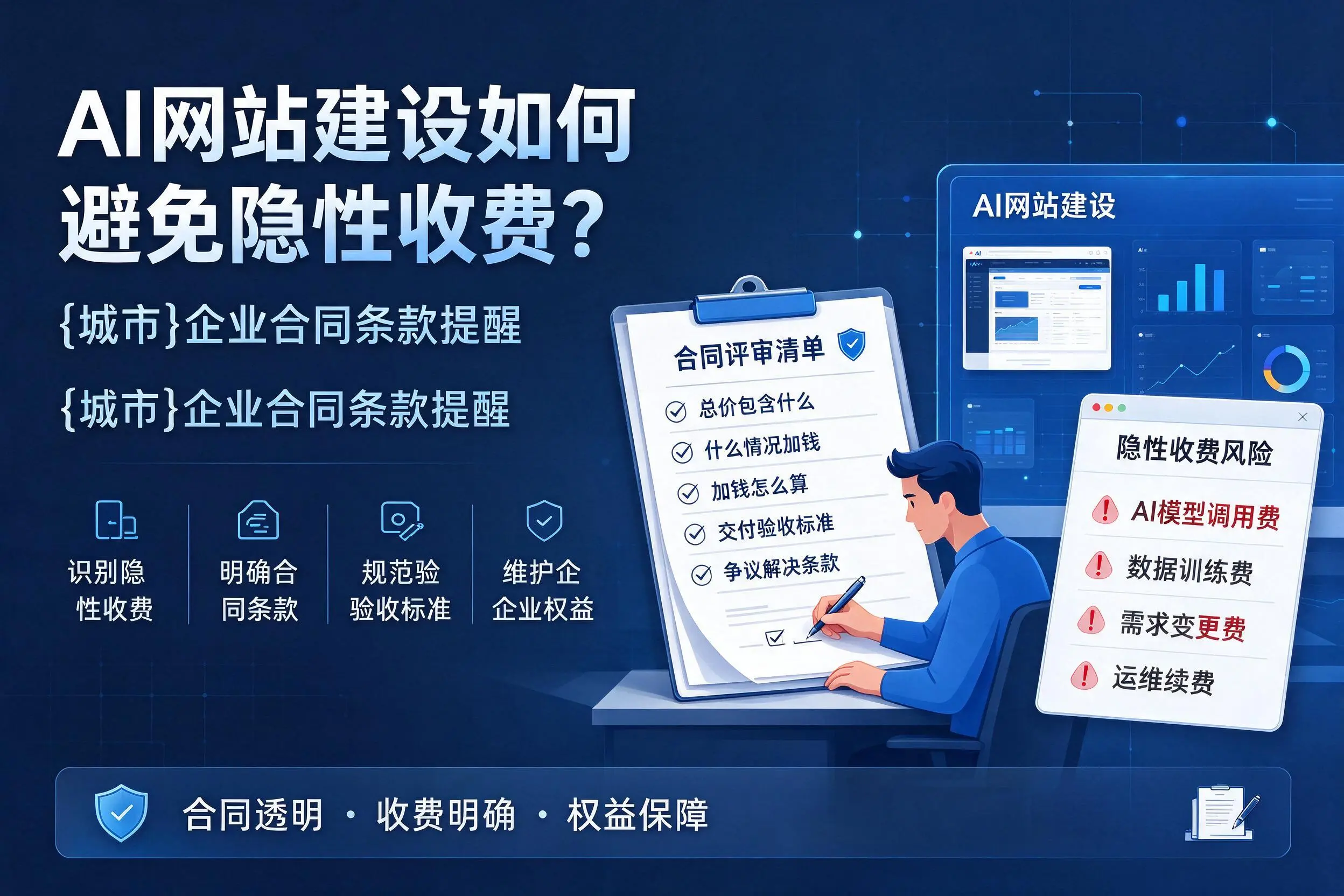 AI网站建设如何避免隐性收费？海东企业合同条款提醒