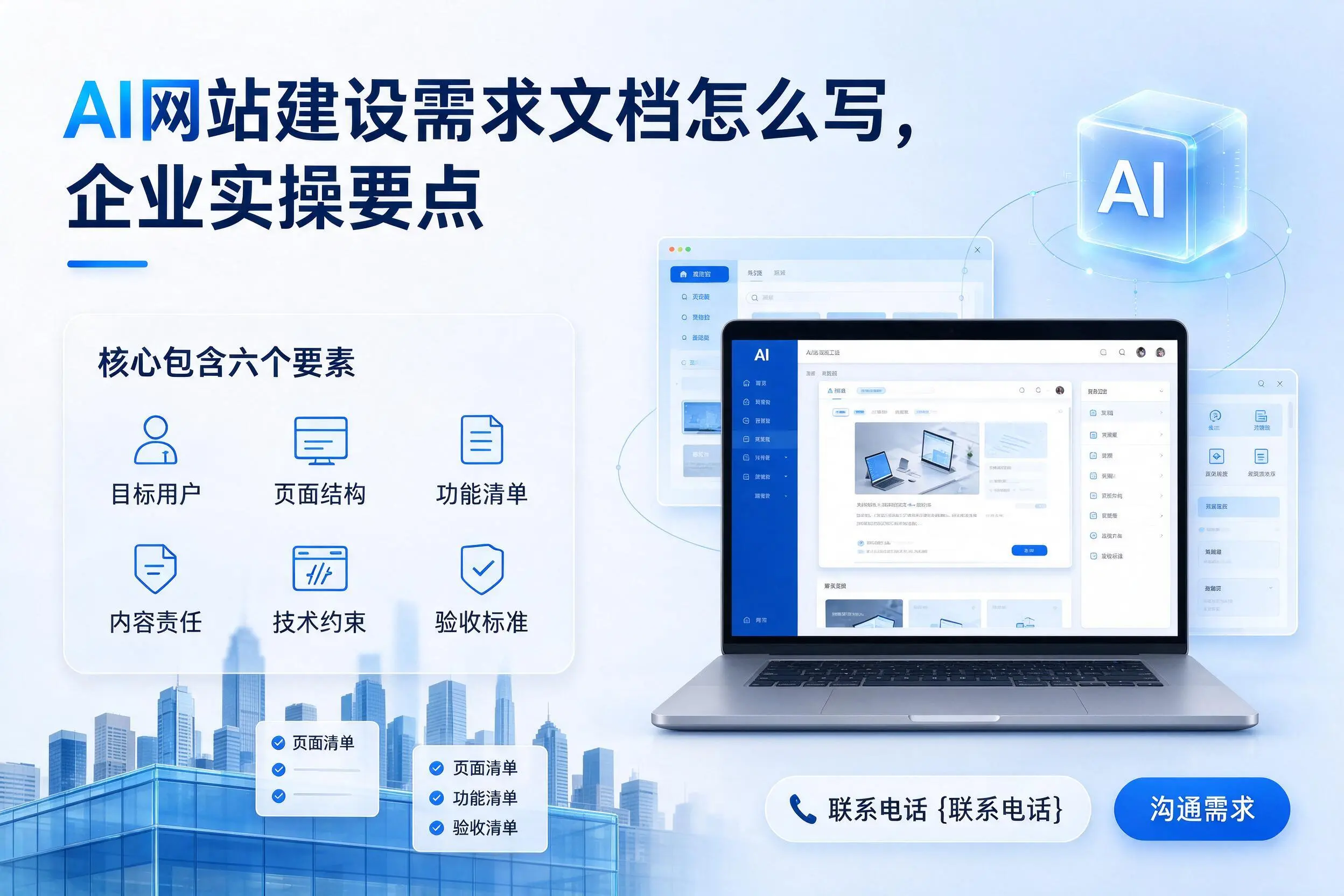 AI网站建设需求文档怎么写，海东企业实操要点